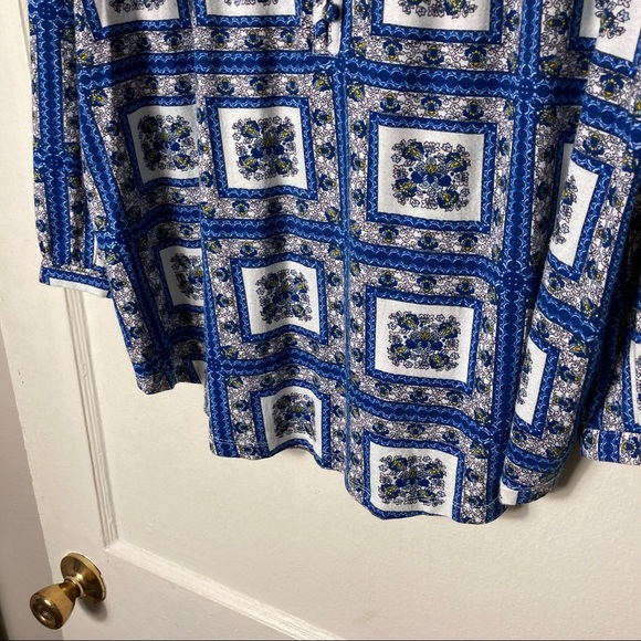 Anthropologie porridge blue belmar boho blouse M - Picture 4 of 9